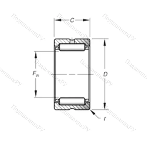 Подшипник игольчатый радиальный HJ-364828