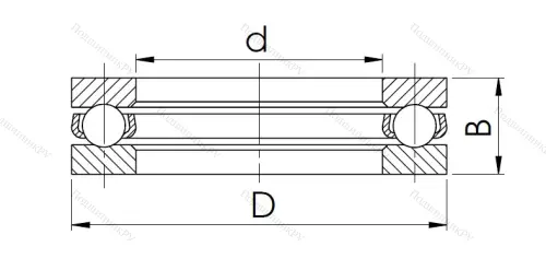 Упорный шариковый подшипник 8310 (51310) в Саратове Упорный шариковый подшипник 8310 (51310) в Саратове