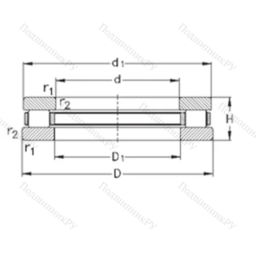Подшипник роликовый упорный 81238-MB от производителя  NKE Подшипник роликовый упорный 81238-MB от производителя  NKE