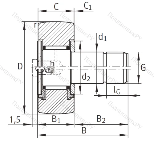 Подшипник KR 40 PP A от производителя  INA