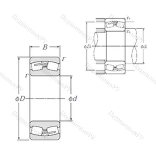 Подшипник роликовый радиальный самоцентрирующийся 239/670 от производителя  NTN
