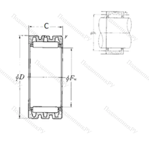Подшипник игольчатый радиальный RNA 4910S