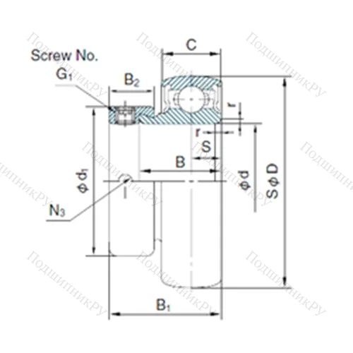 Подшипник шариковый радиальный U 006+ER