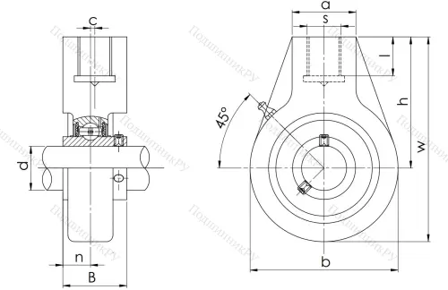 Подшипниковый узел UCHA 204 (UCHB 204) в Саратове