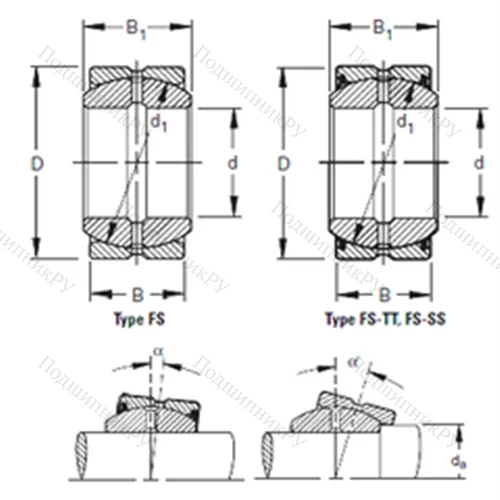 Подшипник скольжения сферический 24FS 42