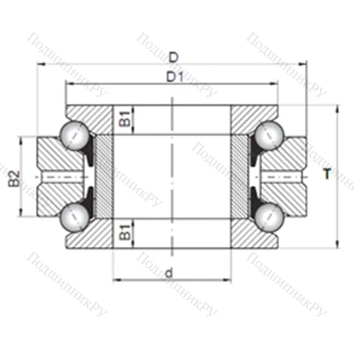 Подшипник шариковый упорно-радиальный 234438