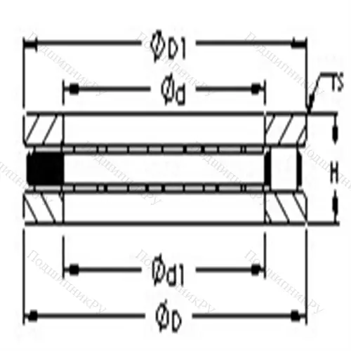 Подшипники роликовые упорные 81117 M от производителя  AST Подшипники роликовые упорные 81117 M от производителя  AST