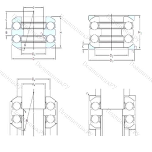 Подшипник шариковый упорный 54209+U 209 от производителя  SKF Подшипник шариковый упорный 54209+U 209 от производителя  SKF