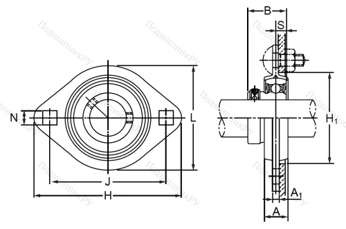 Подшипниковый корпус  PFL 207 в Саратове