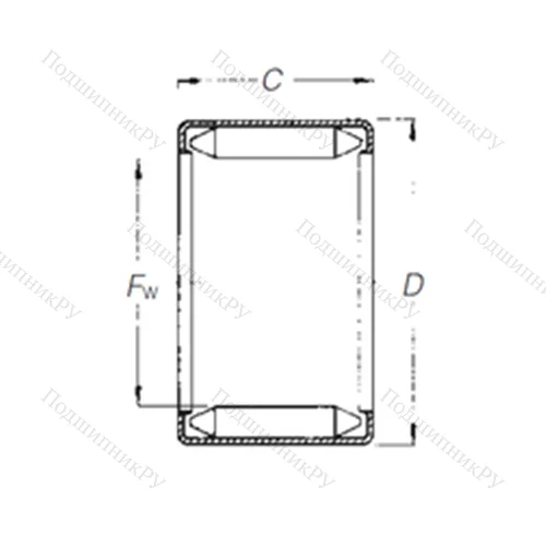 Подшипник игольчатый радиальный DL 50 18