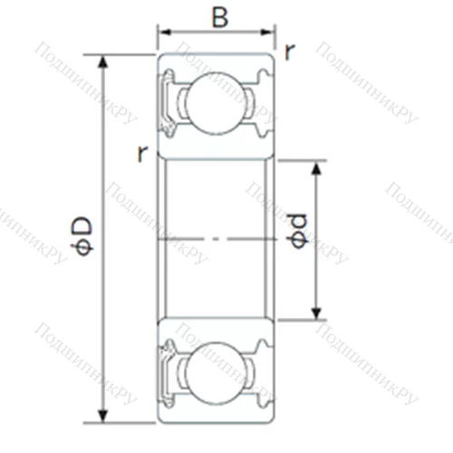 Подшипник шариковый радиальный 6215NKE