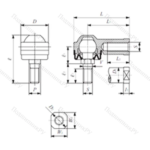 Подшипник скольжения сферический LHSA 12