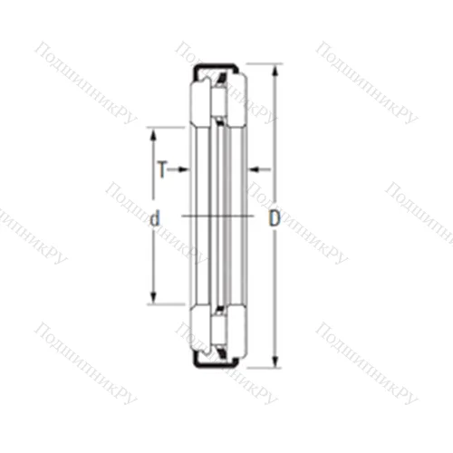 Подшипник игольчатый упорный AXZ 8 25 43