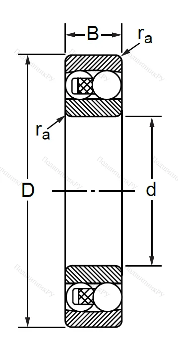 Двухрядный шариковый подшипник 1211 в Саратове