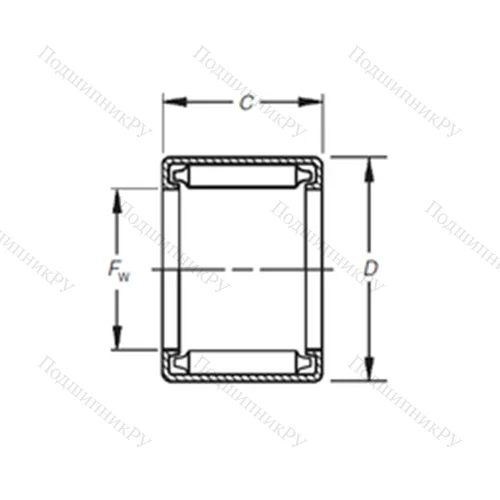 Подшипник игольчатый радиальный B-3412 от производителя  TIMKEN Подшипник игольчатый радиальный B-3412 от производителя  TIMKEN