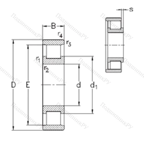 Подшипник роликовый радиальный N 218-E-M 6