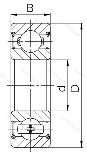 Шариковый однорядный подшипник 80311 (6311 ZZ) в Саратове