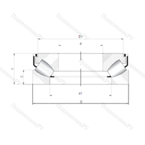 Подшипник роликовый упорно-радиальный 29476 M от производителя  CX Подшипник роликовый упорно-радиальный 29476 M от производителя  CX