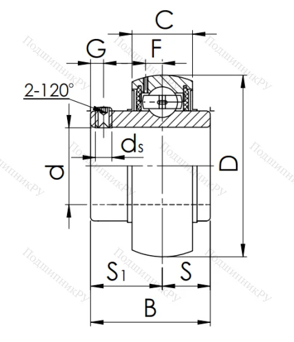 Корпусный подшипник UC 213 (480213) в Саратове