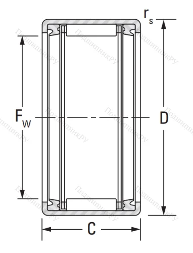 Игольчатый подшипник HK 3520 2RS от производителя  KOYO Игольчатый подшипник HK 3520 2RS от производителя  KOYO