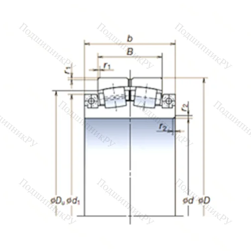Подшипник роликовый радиальный самоцентрирующийся 750SLPT 1051 от производителя  NSK Подшипник роликовый радиальный самоцентрирующийся 750SLPT 1051 от производителя  NSK