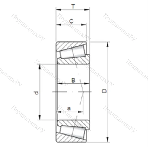 Подшипник роликовый радиально-упорный 32008 AX от производителя  CX