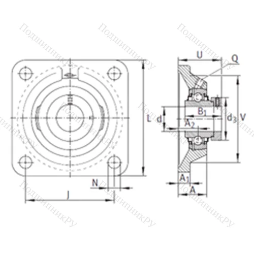 Подшипниковый узел шариковый радиальный RCJO 30