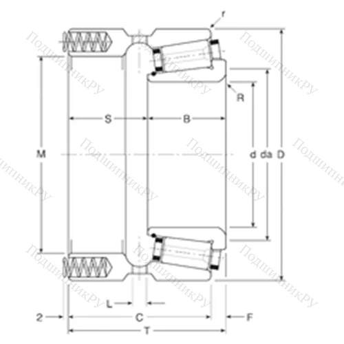 Подшипник роликовый радиально-упорный 131093X/131158XP