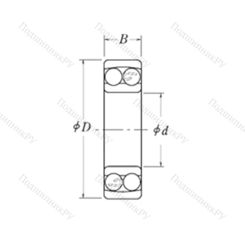 Подшипник шариковый радиальный самоцентрирующийся NLJ 1
