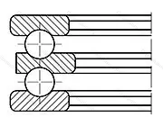 Подшипник 52212/P 6 размер 50/60x95x46