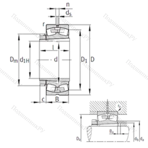 Подшипник роликовый радиальный самоцентрирующийся 23140-B-K-MB от производителя  FAG