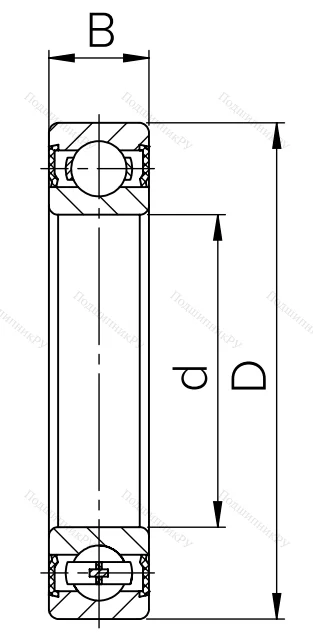 Шариковый однорядный подшипник 180609 T (62309 2RST) в Саратове