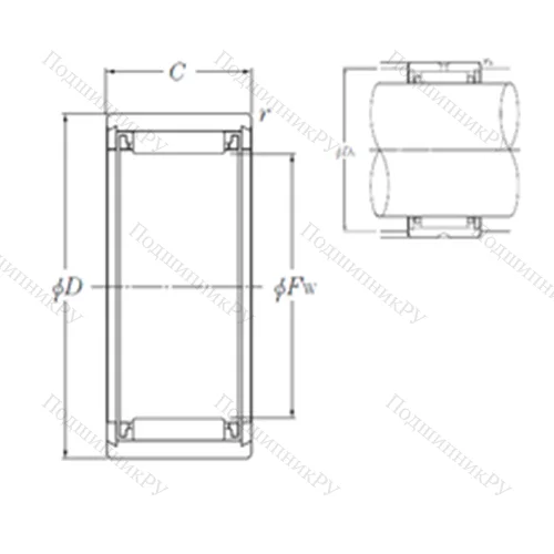 Подшипник игольчатый радиальный NK 6/10T 2