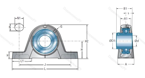 Подшипниковый узел UCPE 206 в Саратове