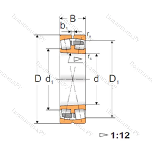 Подшипник роликовый радиальный самоцентрирующийся 22320K
