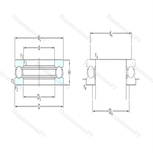 Подшипник шариковый упорный 51176F от производителя  SKF
