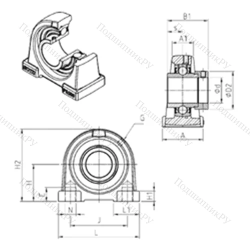 Подшипниковый узел шариковый радиальный EXPA 206