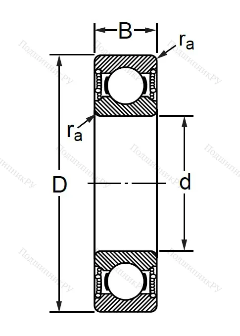 Шариковый однорядный подшипник 180506 (62206 2RS) в Саратове
