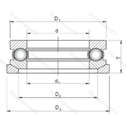 Подшипник шариковый упорный 53409U+U 409 от производителя  CX