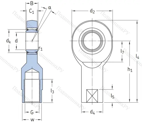 Наконечник штока с внутренней резьбой SI 40 TXE-2LS в Саратове