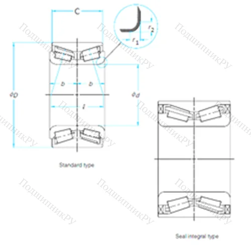 Подшипник роликовый радиально-упорный 35KWD 02 от производителя  NSK