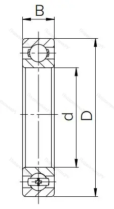Шариковый однорядный подшипник 1000800 (61800 T) в Саратове