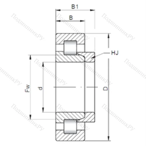 Подшипник роликовый радиальный NH 264 от производителя  CX Подшипник роликовый радиальный NH 264 от производителя  CX