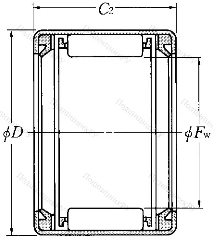 Игольчатый подшипник HK 1216 LL от производителя  NTN