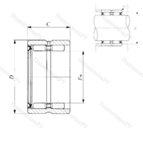 Подшипник игольчатый радиальный