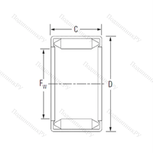 Подшипник игольчатый радиальный 17BM 2312