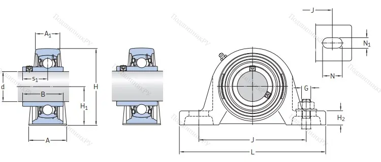Подшипниковый узел SY 60 TR в Саратове
