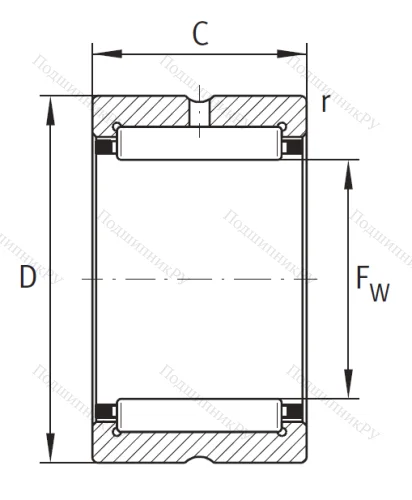 Игольчатый подшипник RNA 4913 XL от производителя  INA
