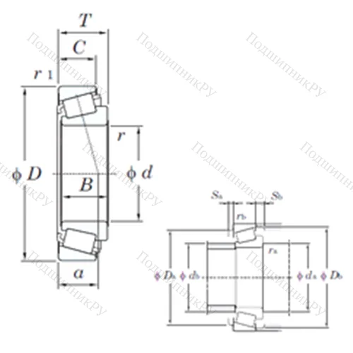 Подшипник роликовый радиально-упорный 1985R/1922 от производителя  KOYO Подшипник роликовый радиально-упорный 1985R/1922 от производителя  KOYO