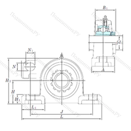 Подшипниковый узел шариковый радиальный UKP 217SC